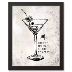 Creep Drink And Be Scary Framed Canvas Art Print