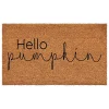 Cursive Hello Pumpkin Fall Coir Doormat