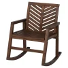 Dark Brown Chevron Outdoor Rocking Chair