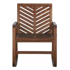 Dark Brown Chevron Outdoor Rocking Chair