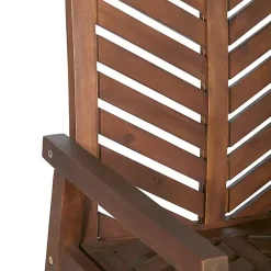 Dark Brown Chevron Outdoor Rocking Chair