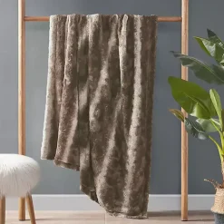 Dark Brown Faux Fur Oversized Throw Blanket