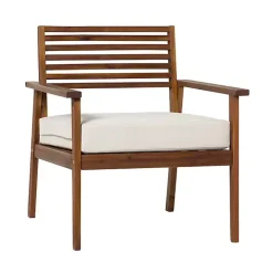 Dark Brown Zane Outdoor Club Chair