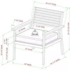 Dark Brown Zane Outdoor Club Chair