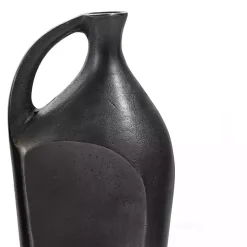 Dark Gray Metal Jug Vase, 14 in.