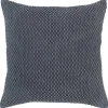 Dark Gray Woven Nubby Pillow