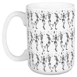 Death Before Decaf Halloween Mugs, Set of 2