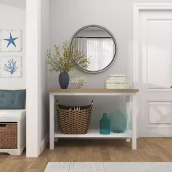 Decorative Mussel Shell Wood Boxes, Set of 2