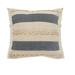 Denim Blue Braided Stripe Throw Pillow, 20 in.