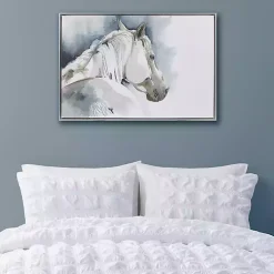 Derby Hand Embellished Horse Framed Canvas Print
