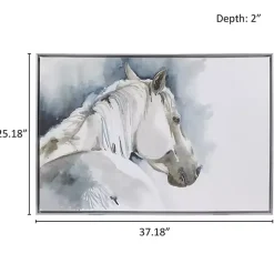 Derby Hand Embellished Horse Framed Canvas Print