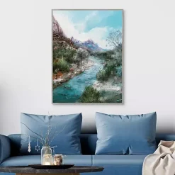 Desert Blues Framed Canvas Art Print