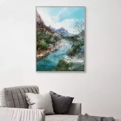 Desert Blues Framed Canvas Art Print