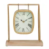 Distressed Gold Frame Square Tabletop Clock
