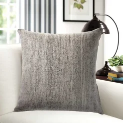 Distressed Gray Accent Pillow