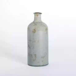 Distressed Slate Blue Ceramic Vase