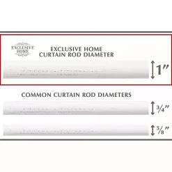 Distressed White Duke Curtain Rod, 120 in.