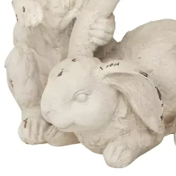 Distressed White Rabbits Statue