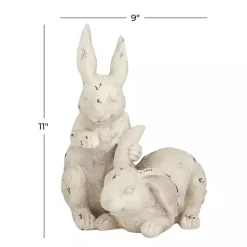 Distressed White Rabbits Statue