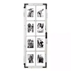 Distressed Wood and Metal Windowpane Collage Frame