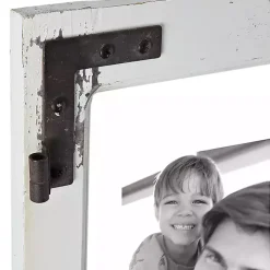 Distressed Wood and Metal Windowpane Collage Frame