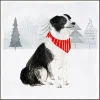 Dog with Red Bandana Christmas Canvas Wall Plaque