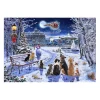 Dogs and Cats In Christmas Park Canvas Art Print