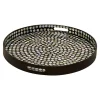 Dotted Shell Round Wooden Tray