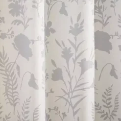 Dove Gray Floral 2-pc. Curtain Panel Set, 96 in.