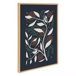 Duo Bird Branch Framed Canvas Art Print