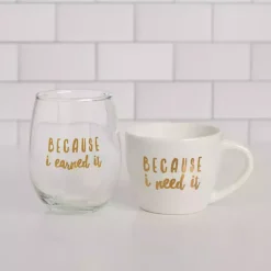 Earned It 2-pc. Mug & Wine Glass Set