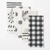 Easter Black and White Tea Towels, Set of 4