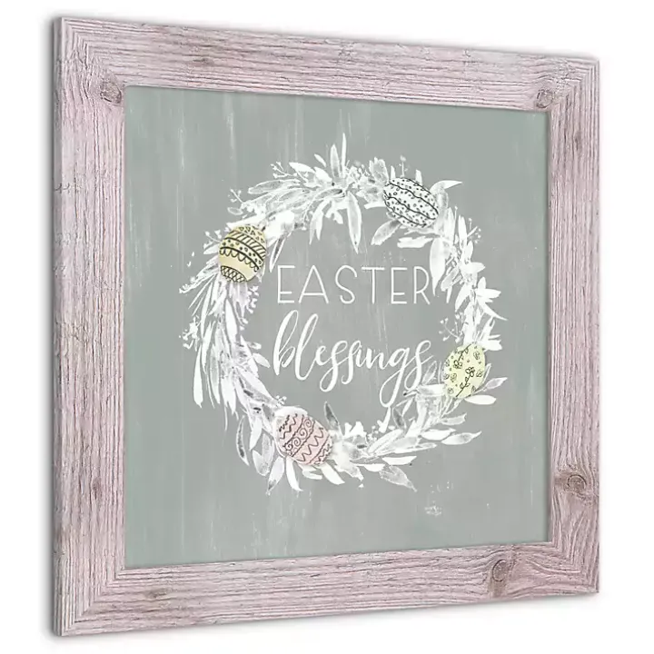 Easter Blessings Wreath Framed Art Print