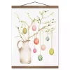 Easter Egg Tree Teak Hanging Canvas Art Print