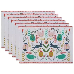 Easter Folk Garden Placemats, Set of 6