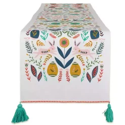 Easter Garden Folk Table Runner, 108 in.