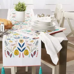 Easter Garden Folk Table Runner, 108 in.