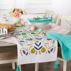 Easter Garden Folk Table Runner, 108 in.