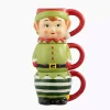 Elf Christmas Mugs, Set of 3