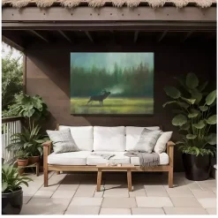 Elk in the Wild Outdoor Canvas Art Print