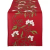 Embroidered Mistletoe Christmas Table Runner