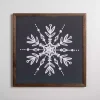Embroidered Snowflake Framed Wall Plaque