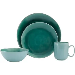 Emerald Crackle Glazed 16-pc. Dinnerware Set