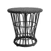 Espresso Resin Wicker Accent Table