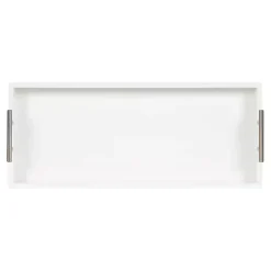 Evelyn White Narrow Decorative Tray
