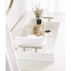 Evelyn White Narrow Decorative Tray