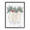 Evergreen Knit Stockings Framed Art Print