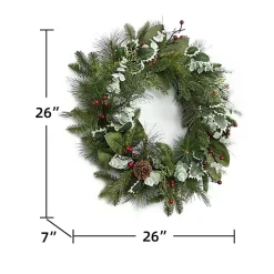 Evergreens and Eucalyptus Berry Wreath