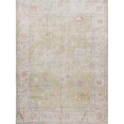 Faded Botanical Washable Area Rug, 5x7