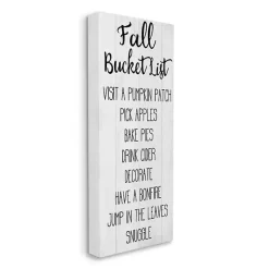 Fall Bucket List Canvas Art Print